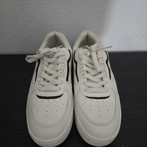 Men's Cream and Black Sneakers